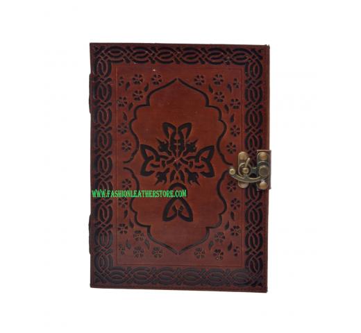 Handmade New Latest Design Cross Leaser Cut Work Journal Finishing Work Notebook